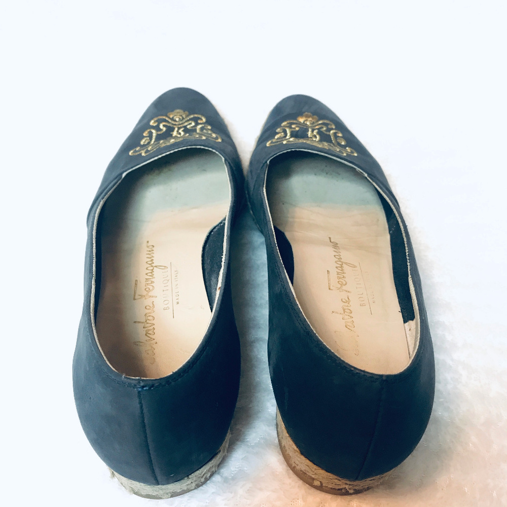 Salvatore Ferragamo suede Loafer Espadrille Flats - Picture 7 of 8